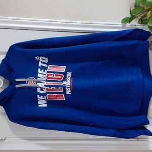 Majestic NWOT Thermabase MLB Chicago Cubs 2016 Postseason Hoodie.